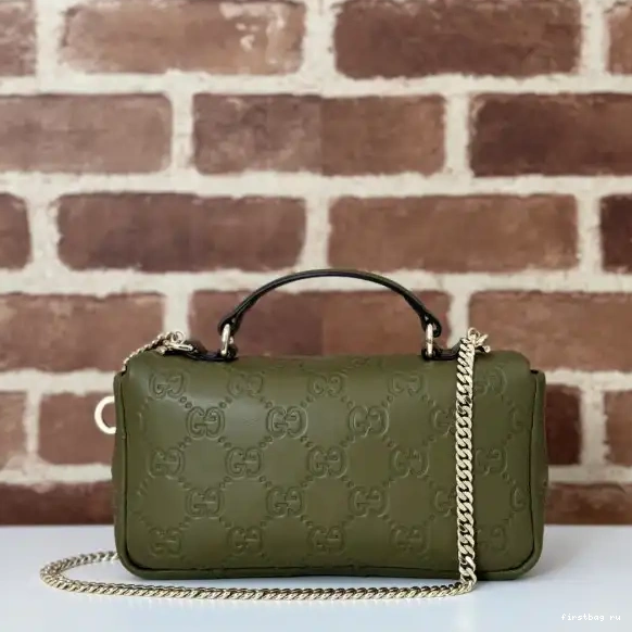 Firstbag ru bag-21*12.5*4.5CM mini handle top GUCCI GG Milano 0616